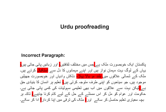 professionally proofread and edit urdu documents